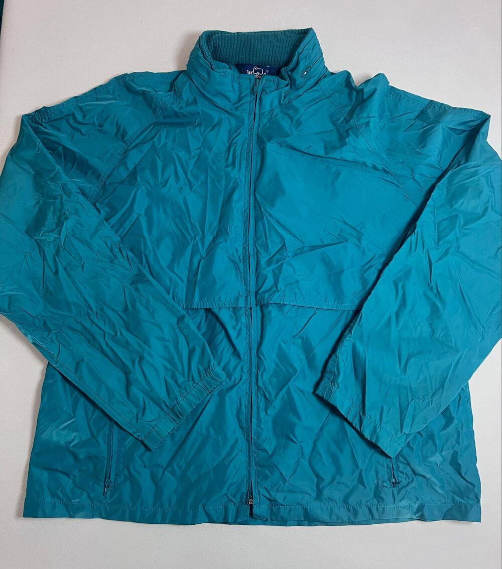 Vintage Woolrich Teal Green Windbreaker Jacket L 80s 90s
